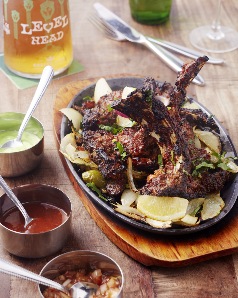 Tandoori lamb chop grill at Smokey Barrels